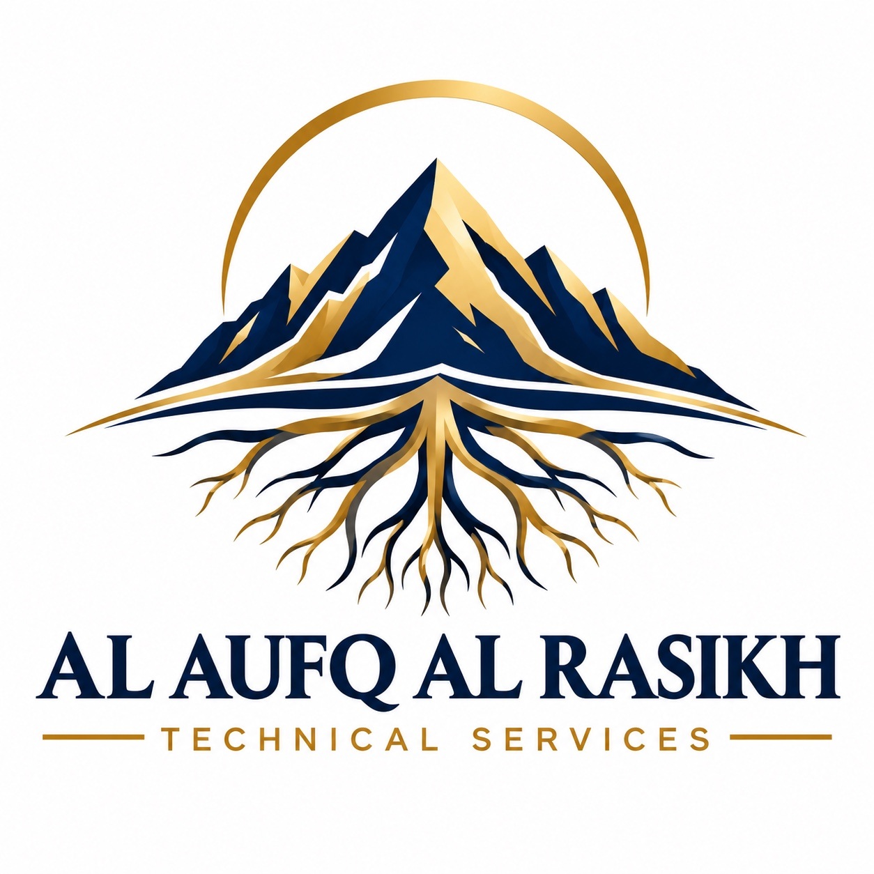 AL AUFQ AL RASIKH official mountain and roots logo